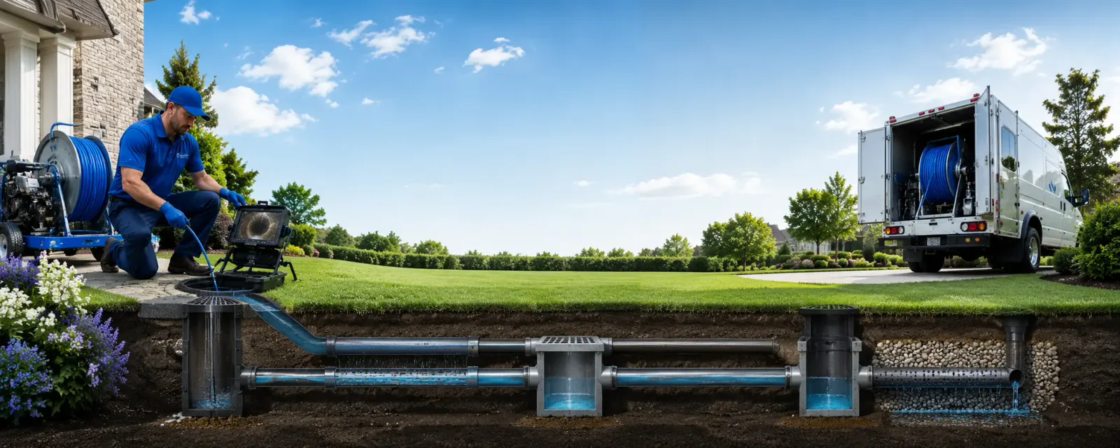 Outdoor drain cleaning information for Calais, VT